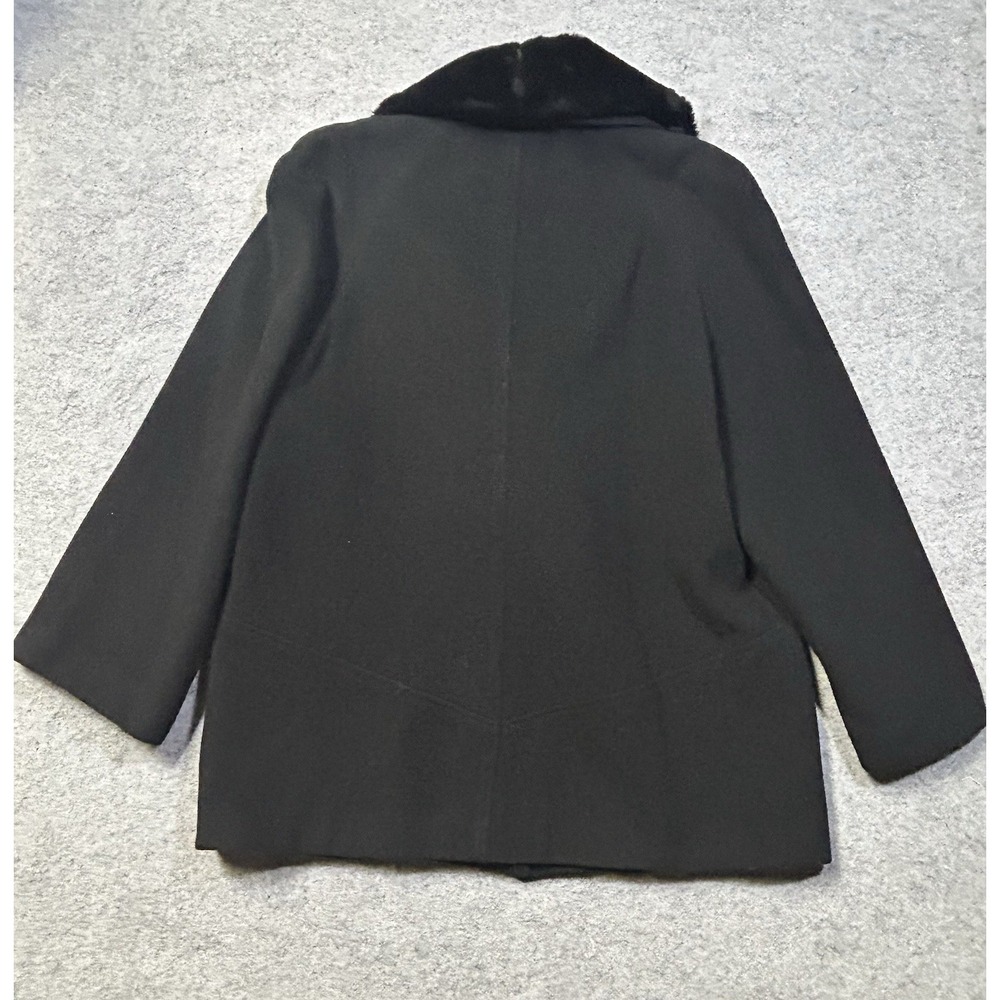 VTG Cache d'Or (Mansfield) Cashmere/Wool Coat Removable Faux Collar Glam L 12 - Picture 16 of 16
